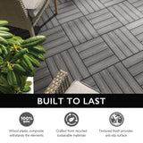 Design House Square 1 ft. x 1 ft. Wood-Plastic Composite Deck Tiles in Modern Ebony (6-Pack)