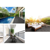Design House Square 1 ft. x 1 ft. Wood-Plastic Composite Deck Tiles in Modern Ebony (6-Pack)