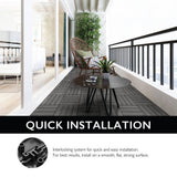 Design House Square 1 ft. x 1 ft. Wood-Plastic Composite Deck Tiles in Modern Ebony (6-Pack)