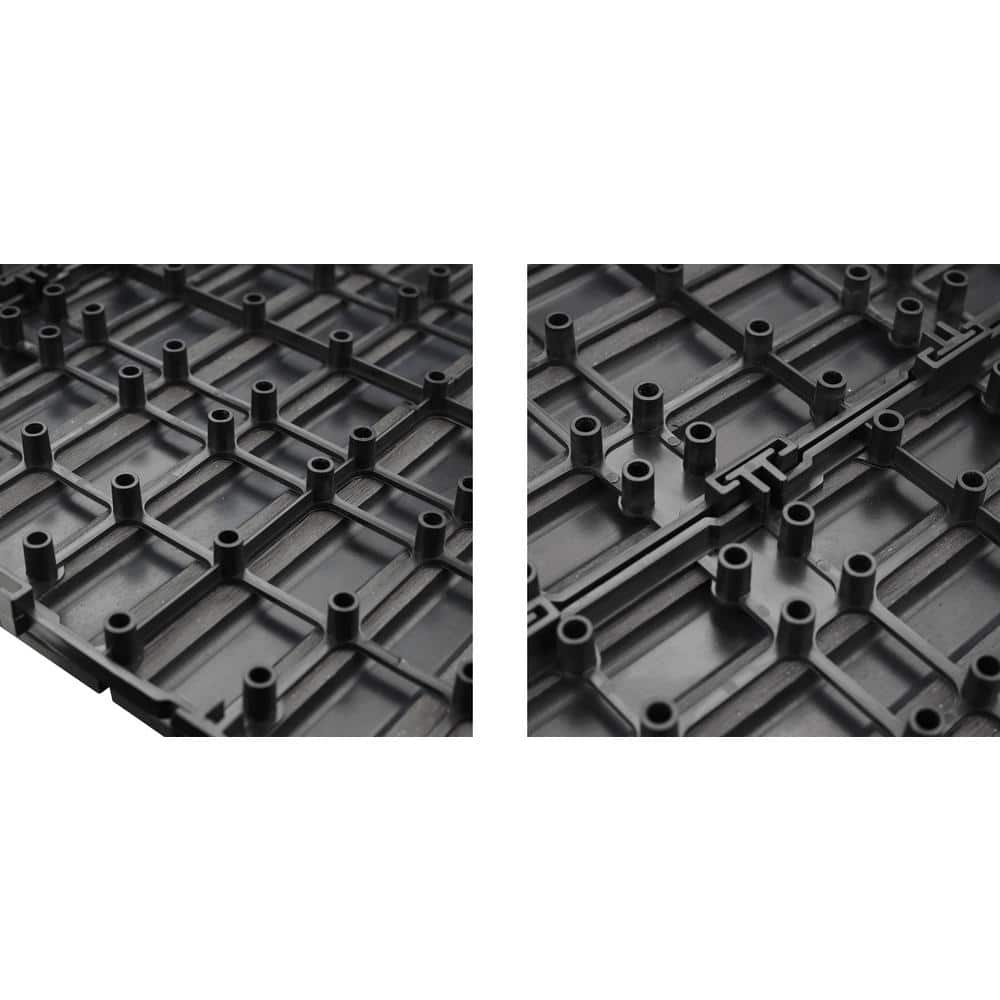 Design House Square 1 ft. x 1 ft. Wood-Plastic Composite Deck Tiles in Modern Ebony (6-Pack)