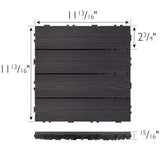Design House Square 1 ft. x 1 ft. Wood-Plastic Composite Deck Tiles in Modern Ebony (6-Pack)