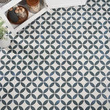 Lapaz Petals Blue 9x9 Matte Porcelain Tile - Lux Tile
