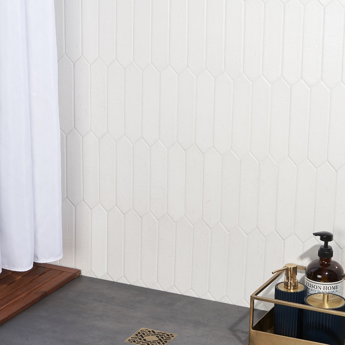 Belcrest Picket Blanco 2x8 Glossy Ceramic Wall Tile