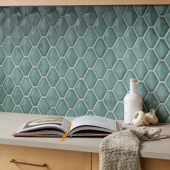 Brookline Diamond Marine Blue 3x4 Glossy Ceramic Mosaic Tile