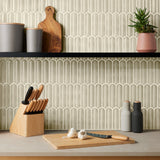 Brookline Feather Celadon Green 2x7 Glossy Ceramic Mosaic Tile