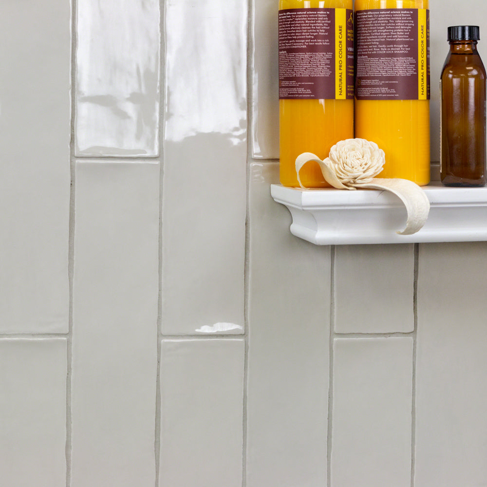 Lancaster Dove Gray 3x12 Polished Ceramic Wall Tile