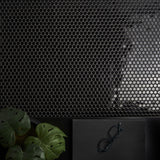 Eden Black Penny Round Polished Porcelain Mosaic Tile - Lux Tile