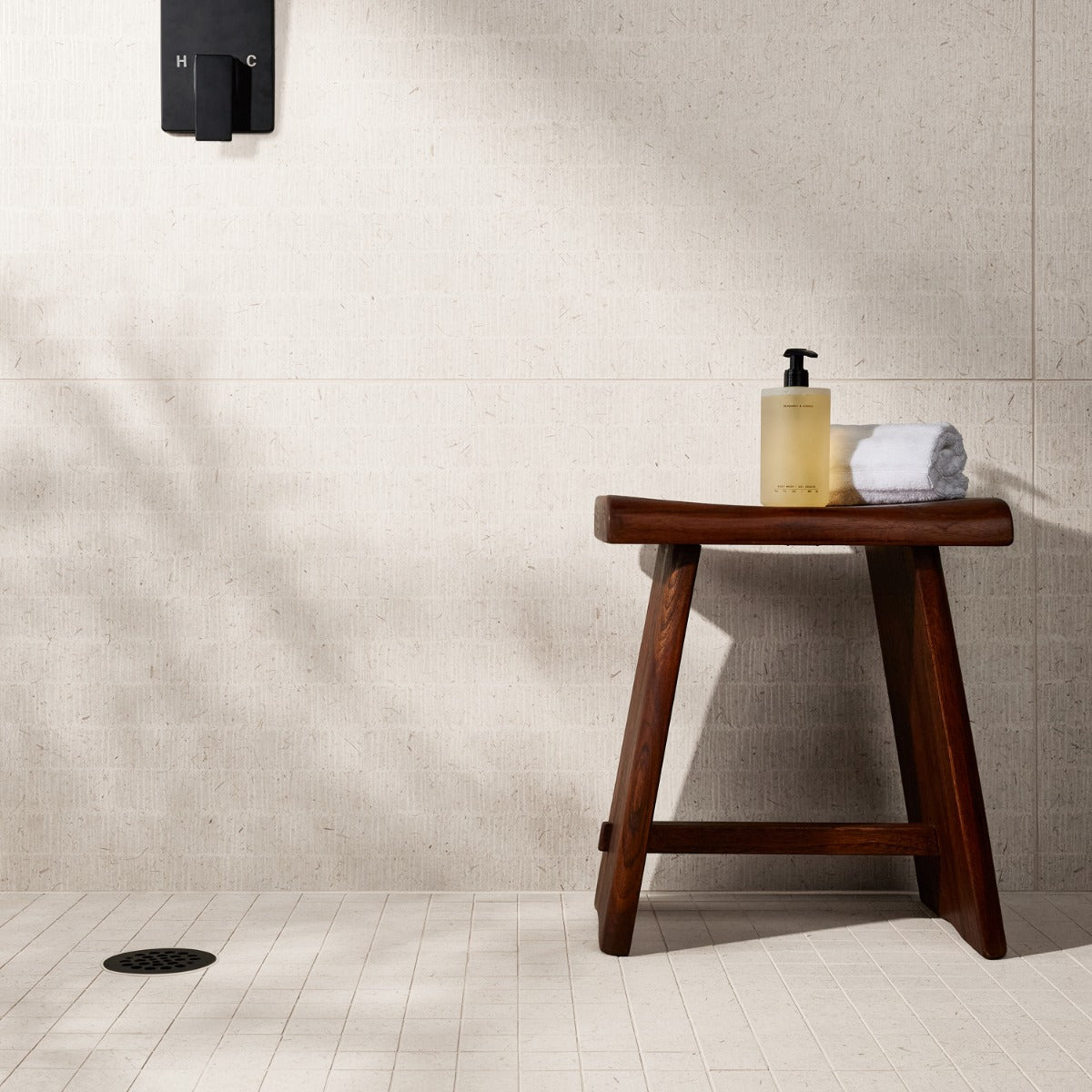 Hikari Paper Cream 2x2 Matte Mosaic Tile - Porcelain, Japandi Design