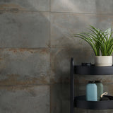Angela Harris Flatiron Graphite Gray 12x24 Semi-Polished Porcelain Tile