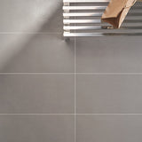 Lux Tile Cenere Gray Matte Porcelain Tile 12x24 Double Loaded