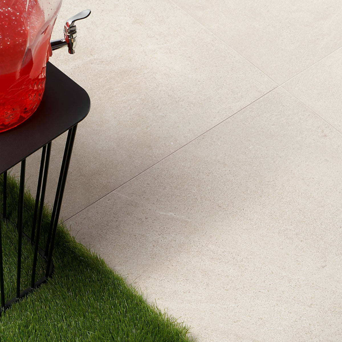 Rushmore Park Beige 24x24 Matte Porcelain Tile - Durable Limestone Look