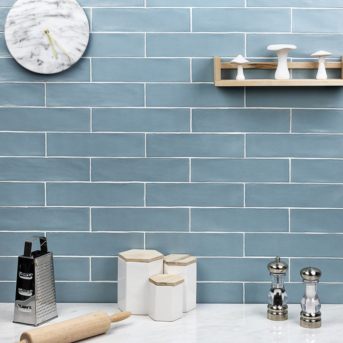 Bayou Sky Blue 3x12 Matte Ceramic Subway Tile