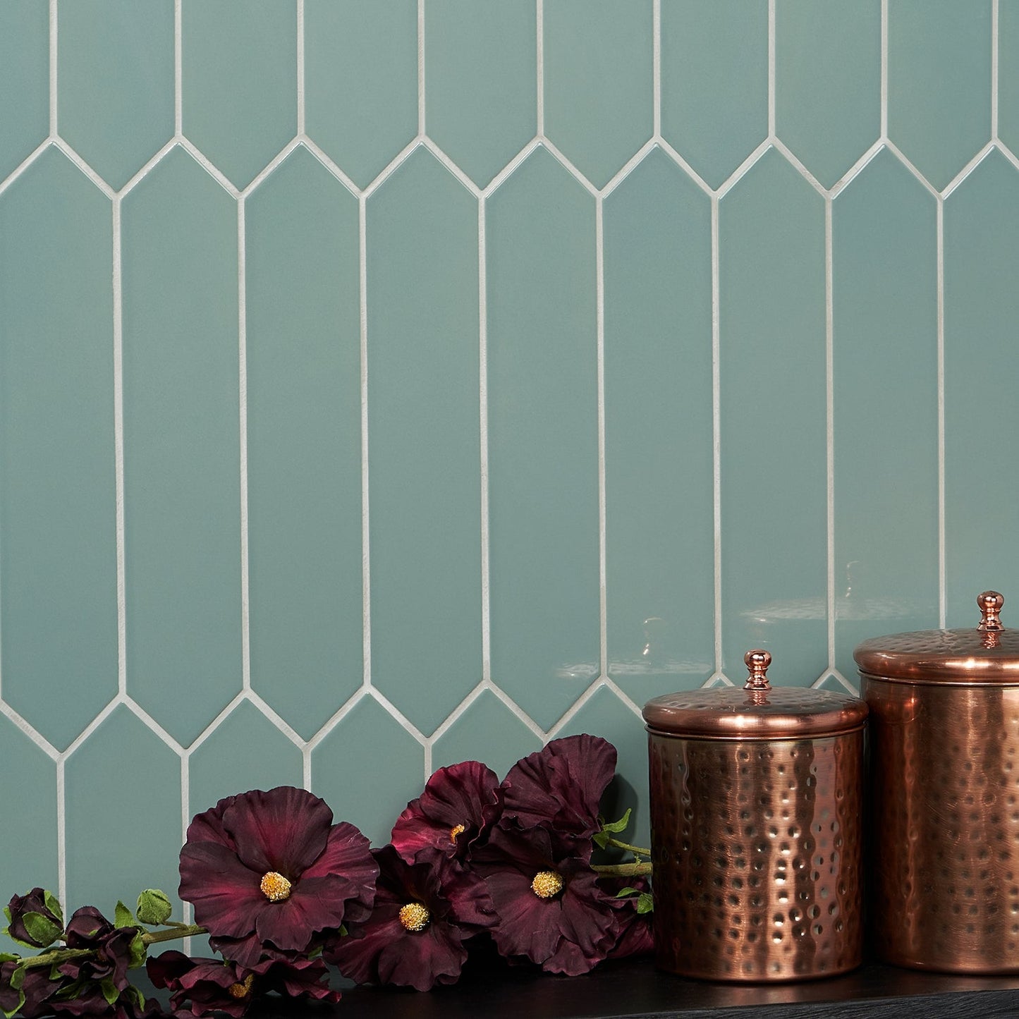 Kent Jade Green 3x12 Picket Polished Ceramic Wall Tile