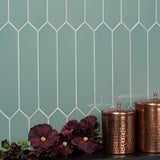 Kent Jade Green 3x12 Picket Polished Ceramic Wall Tile