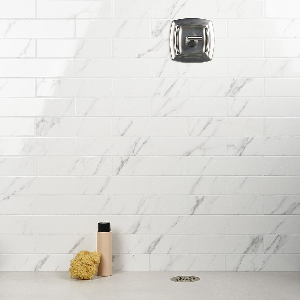 Amalfi Statuario White 3x12 Polished Ceramic Subway Tile - Lux Tile