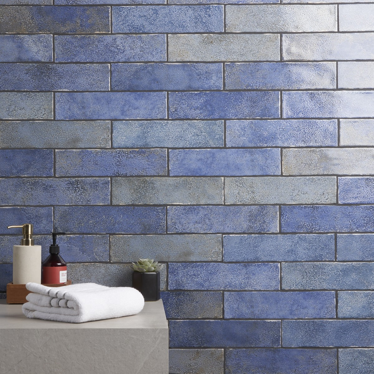 Lux Tile Kalay Blue 3x12 Glossy Ceramic Subway Tile