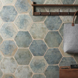 Lux Tile Kalay Green 9" Hexagon Polished Porcelain Tile