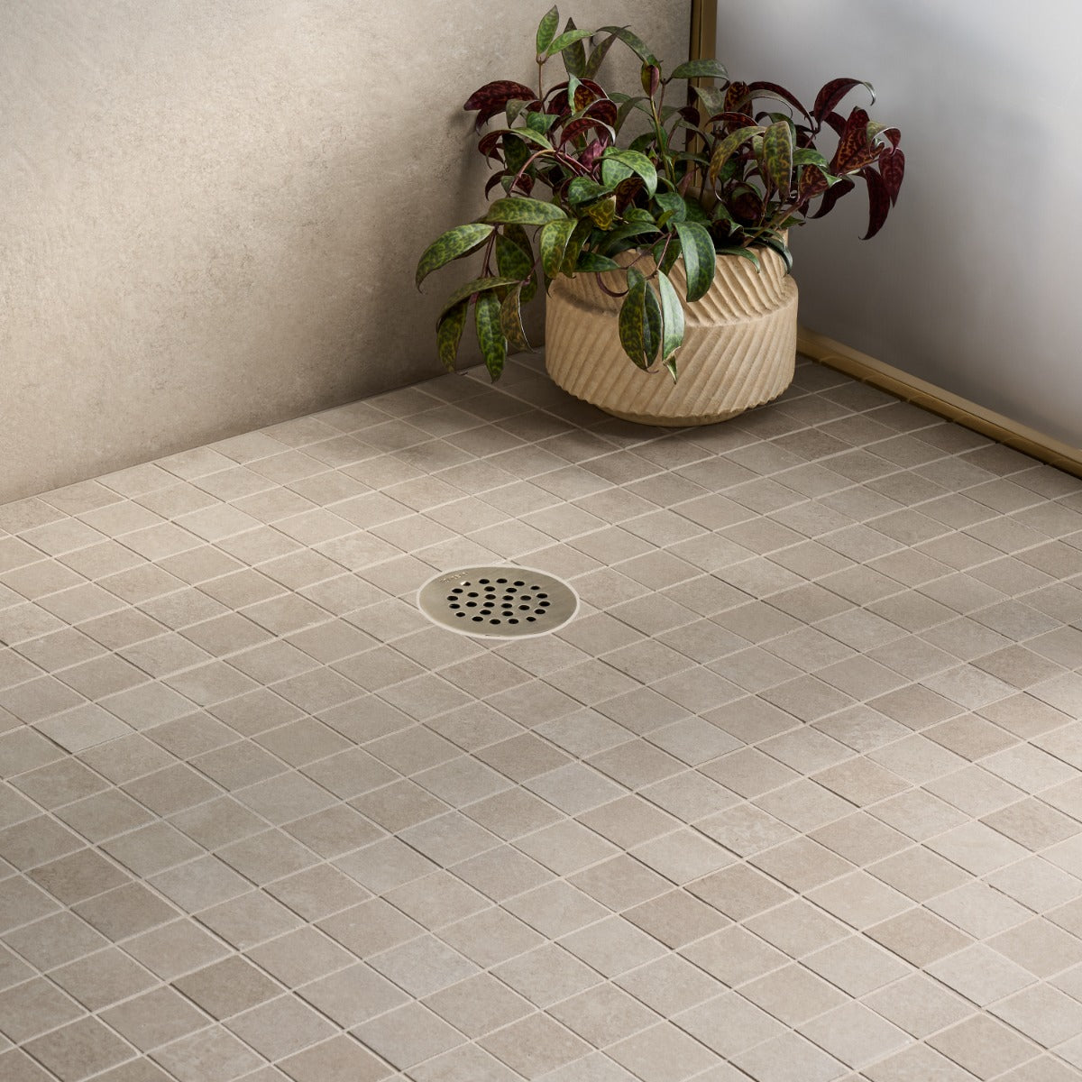 Stoneside Cream Beige 2x2 Porcelain Matte Mosaic Tile - Lux Tile