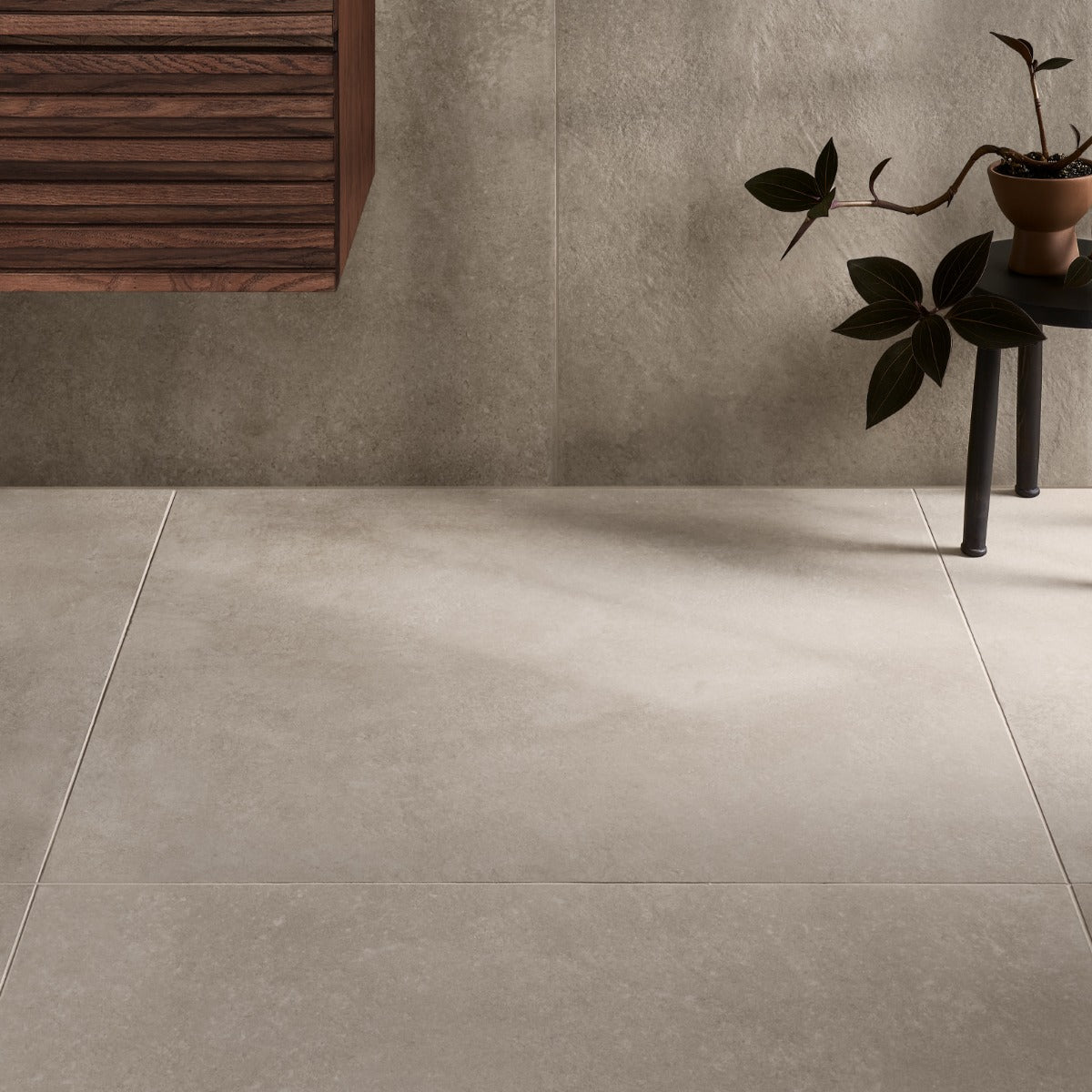 Stoneside Cream Beige 36x36 Matte Porcelain Tile - Lux Tile