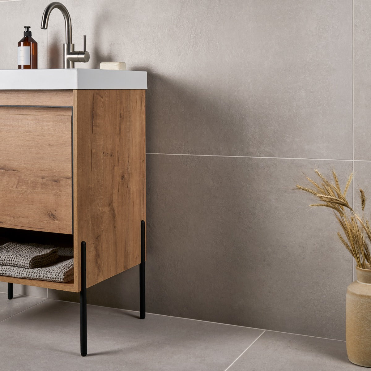 Stoneside Pearl Gray 24x48 Matte Porcelain Tile - Lux Tile
