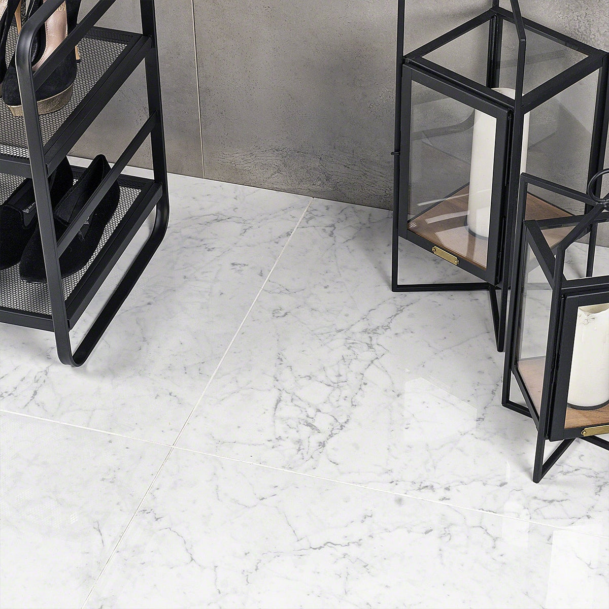 Lux Tile Marble Tech Bianco Gioia 24x24 Polished Porcelain Tile