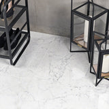 Lux Tile Marble Tech Bianco Gioia 24x24 Polished Porcelain Tile