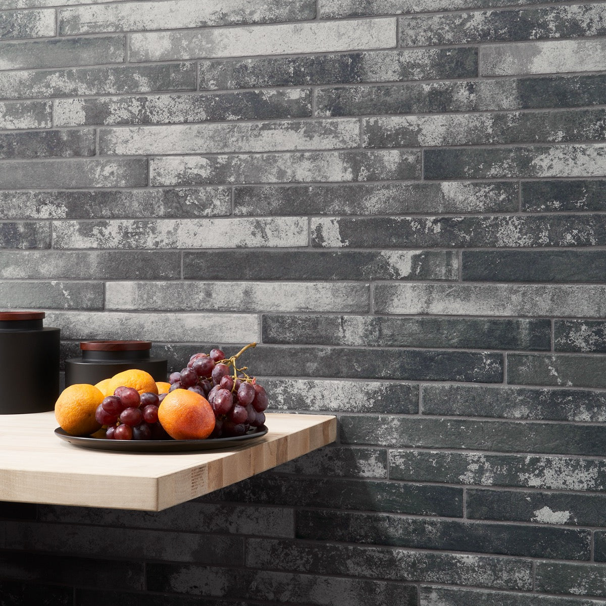 English Brick Dark Gray Matte Porcelain Tile - 2x18 Subway Tile