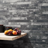 English Brick Dark Gray Matte Porcelain Tile - 2x18 Subway Tile