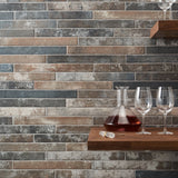 Industrial Red Mix Matte Porcelain Tile - 2x18