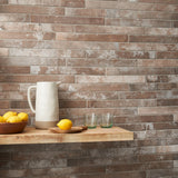 Lux Tile English Brick Sand Terracotta 2x18 Matte Porcelain Tile