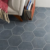 Texstone Antracita Dark Gray 9" Hexagon Matte Porcelain Tile