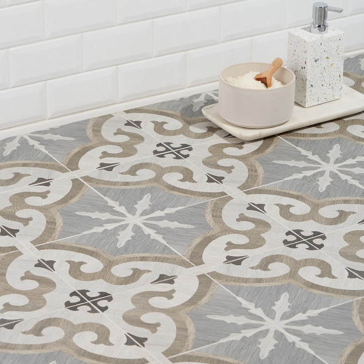 Delancey Briar Oak Multicolor 8x8 Matte Porcelain Tile - Lux Tile