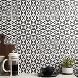 B2W Black & White 8x8 Matte Porcelain Tile - Lux Tile