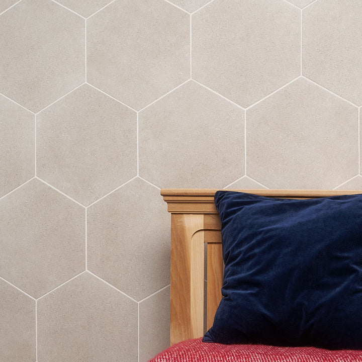 Pergola Taupe 12.5" Hexagon Matte Porcelain Tile - Lux Tile
