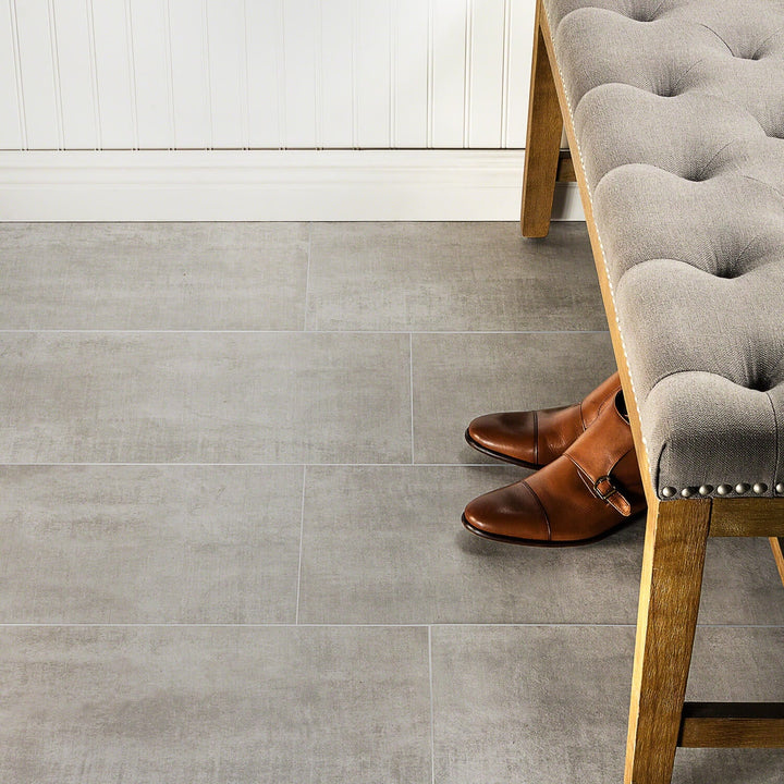 Tilebar Basic Cement Silver 12x24 Matte Porcelain Tile