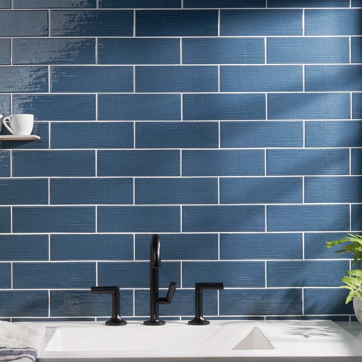 Kiln Blue 3x9 Polished Porcelain Subway Tile - Lux Tile