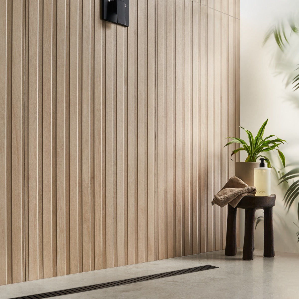 Lux Tile Nobu Ribbon Almond Brown 24x48 Matte Porcelain Tile