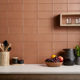 Stacy Garcia Maddox Frame Terracotta Matte Ceramic Subway Tile 4x8