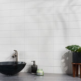 Stacy Garcia Maddox White Matte Ceramic Subway Tile 4x8