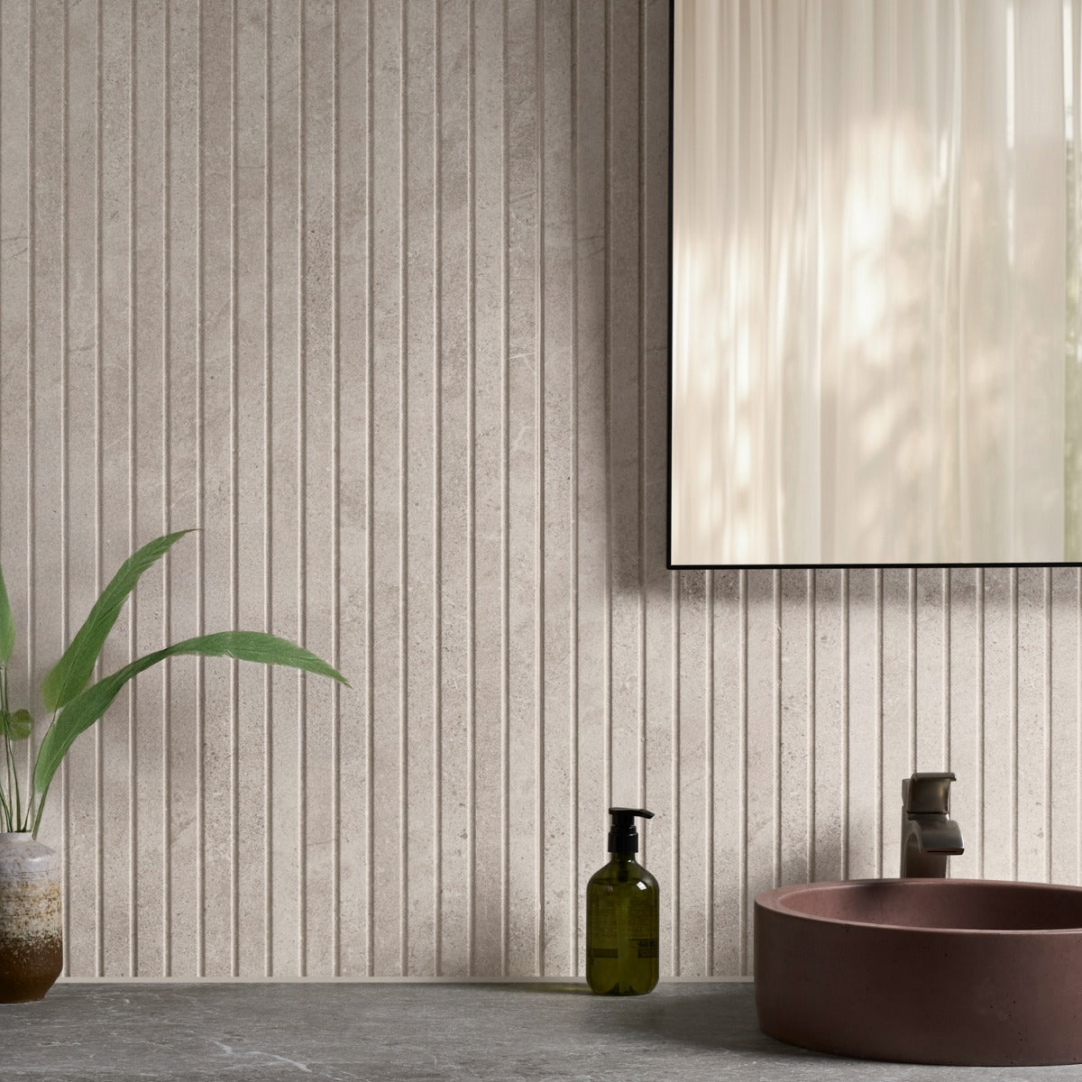 Lux Tile Inseta Lune Ribbon Beige 24x48 Matte Porcelain Tile
