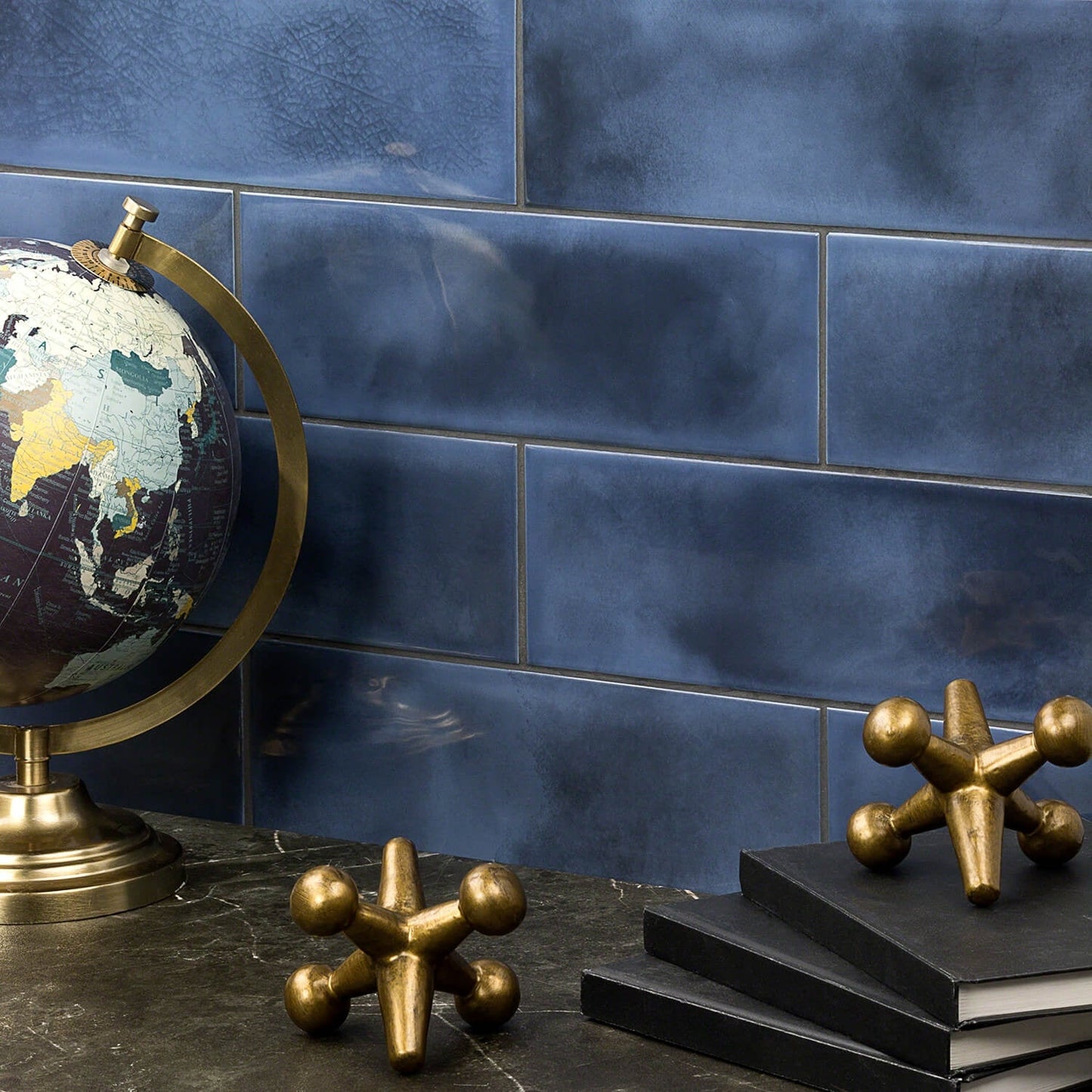 Diesel Camp Smoke Blue 4x12 Glossy Ceramic Subway Tile