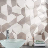 HexArt Pop Gris 8" Hexagon Matte Porcelain Tile - Lux Tile