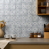 Talia Cala Blue 5x5 Matte Ceramic Tile by Paula Purroy