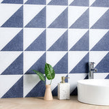 Art Geo Terrazzo Dos Blue 8x8 Matte Porcelain Tile by Elizabeth Sutton