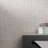 Lux Tile Portrait Ivory Beige Matte Porcelain Mosaic Tile 1x1