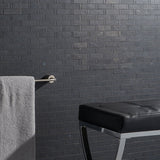 Lux Tile Portrait Black Weave Matte Porcelain Mosaic Tile