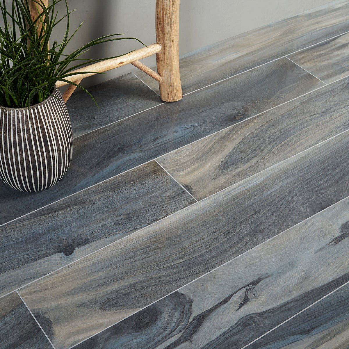 Lux Tile Brazilian Tiger Blue 8x48 Matte Porcelain Tile