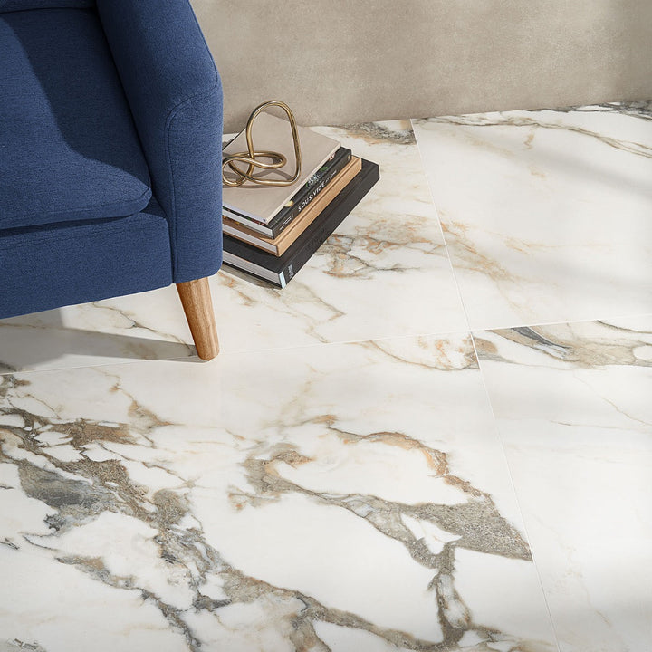 Dreamstone Calacatta Rustico Beige 24x48 Polished Porcelain Tile
