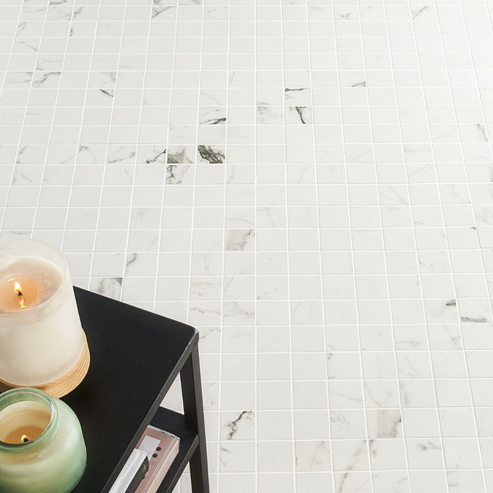 DreamStone Statuario Venato 2x2 Matte Porcelain Mosaic Tile