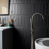 Roller Black Matte Porcelain Subway Tile - 3x11 Inch